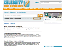 Tablet Screenshot of celebrityheightandweight.com